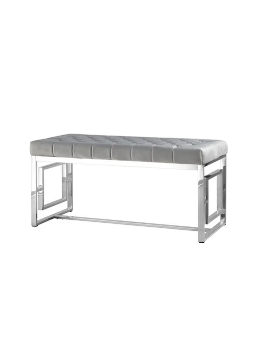STOOL GROUP Пуфик для прихожей, Бруклин, серебристый, фото 4