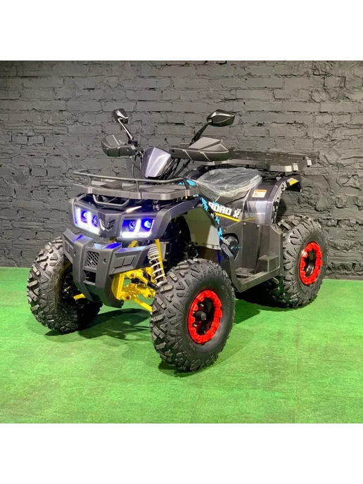 MotoHouse Квадроцикл MotoLand бензиновый 200 кубов 4 такта желтый, серый, фото 3
