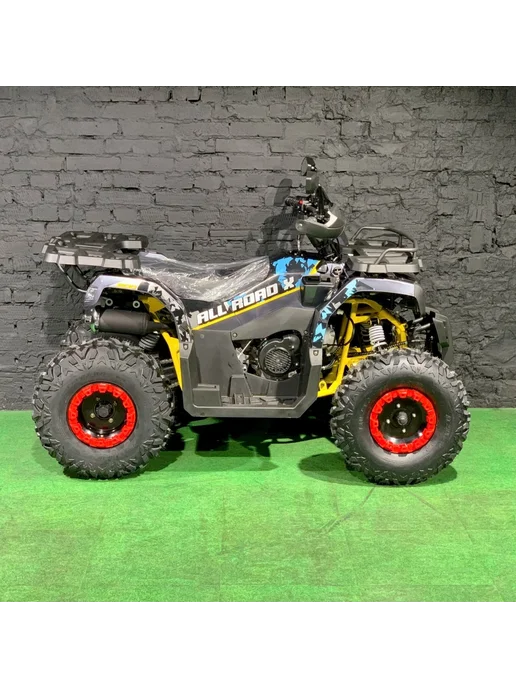MotoHouse Квадроцикл MotoLand бензиновый 200 кубов 4 такта желтый, серый, фото 4