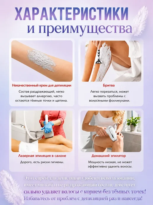 LYDIMOON Безболезненный и не вызывающий раздражения спрей для удалени…, вариант, фото 3