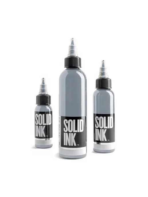 Solid Ink Brown коричневый пигмент для тату, 10 мл, серебристый
