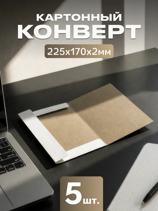 ЯроПак Конверты самосборные 225х170х2, 225x170x2