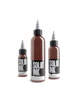 Solid Ink Brown коричневый пигмент для тату, 10 мл