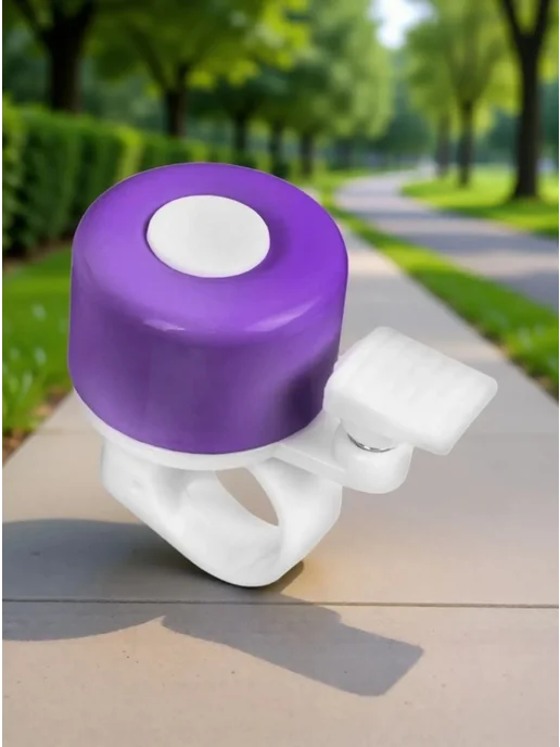 Vinca Sport Звонок велосипедный на руль фиолетовы белый (YL11violet), белый, фото 5