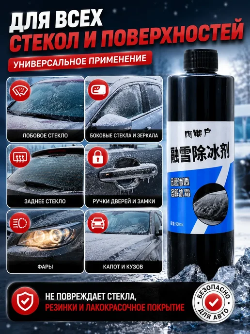 Novalin New Средство для размораживания стекол антилед для автомобиля*, 500 мл, фото 5