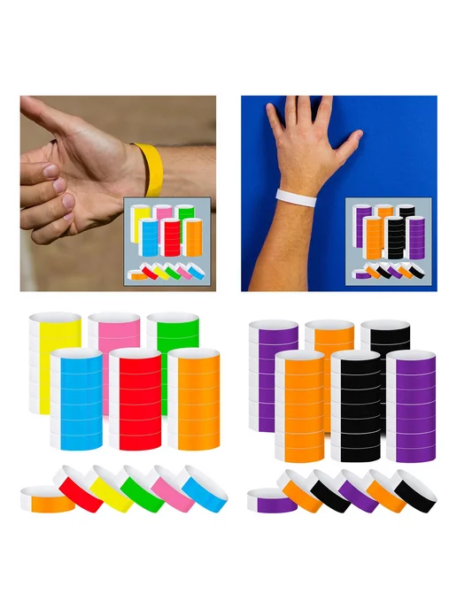 Экономичные бумажные браслеты 600 шт. для идентификации, 600 шт, фото 4