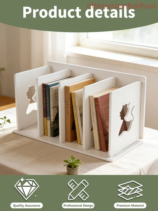Подставка для книг и учебников. Органайзер для книг, докумен, белый, фото 3