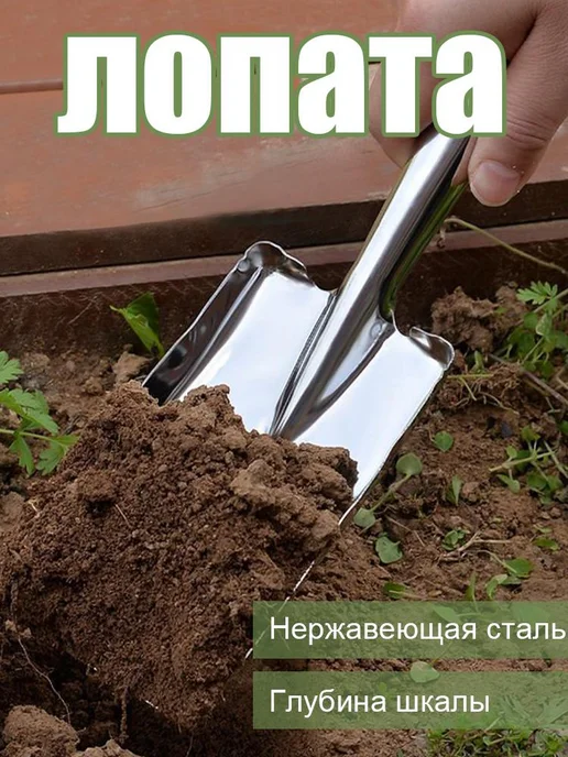 Совок-грабли мини из нержавейки, набор 2 шт, для сада огород, 2 шт, фото 4