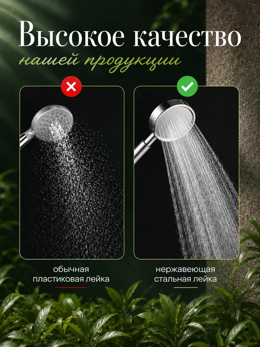 ФомиксГрупп Лейка для душа металлическая, серый, фото 4