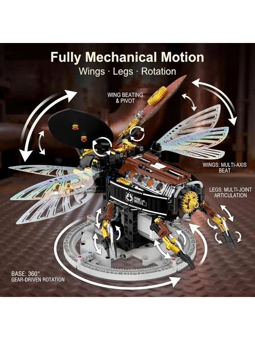 LEGO. Конструктор Жук носорог с двигателем V8 628 деталей, вариант, фото 4