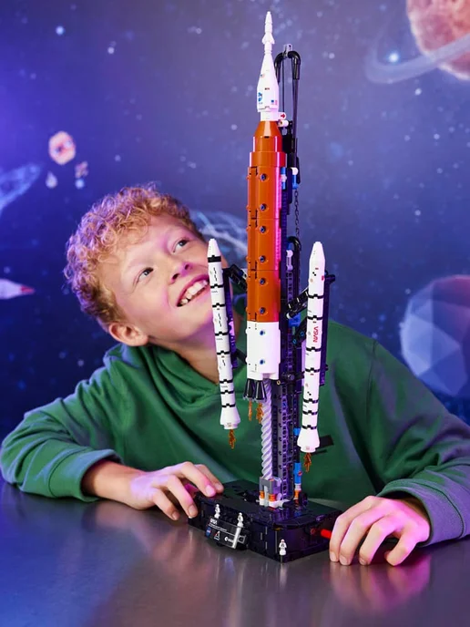 LEGO Конструктор - Ракета-носитель НАСА «Артемида» 632 детали, синий, фото 7