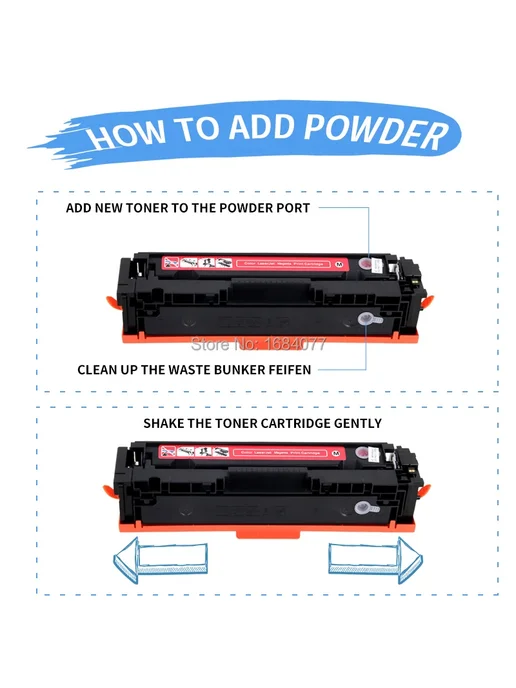 xintemei Совместимый тонер CF400A с чипом CF400A CF401A CF402A CF403A, MA 1 Toner 1, фото 6