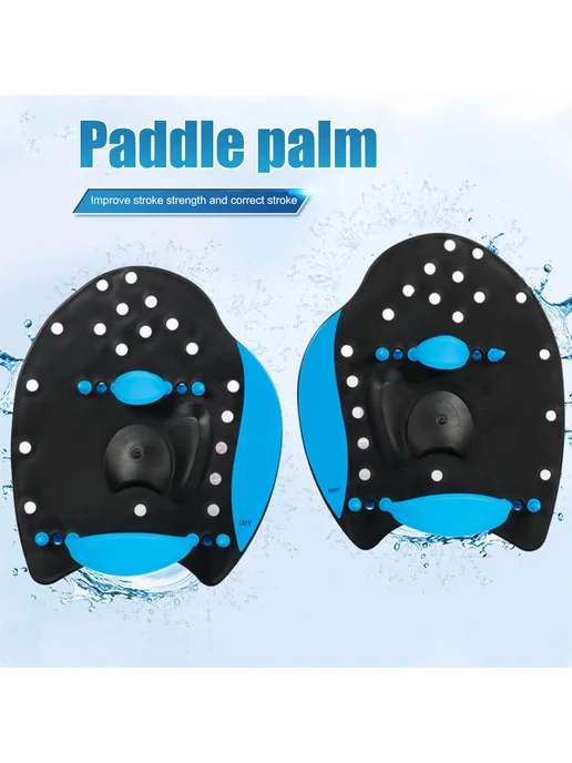 Плавательные ласты и перчатки Webbed Gloves, синие, синий, фото 4