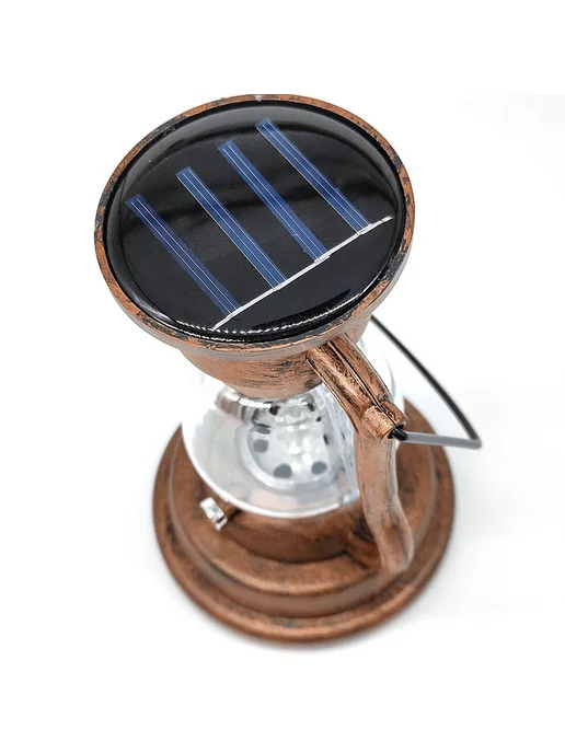 Керосиновая лампа Solar Retro для сада и двора, встроенная б, вариант, фото 5