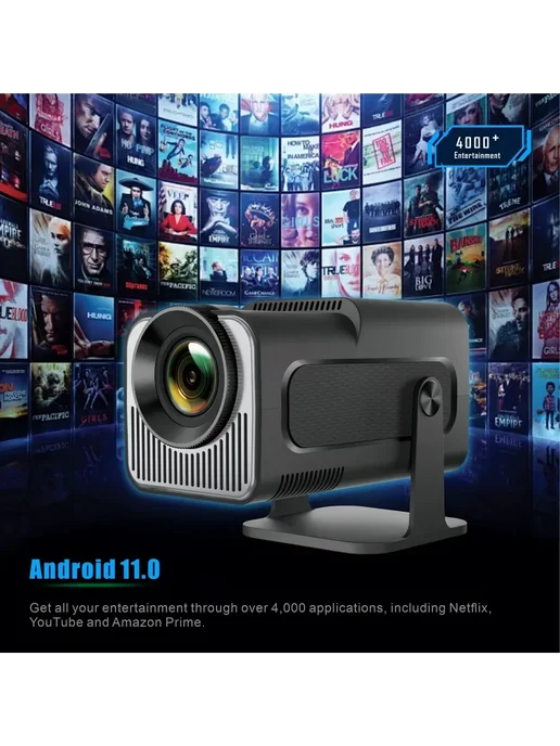 Портативный проектор HY320 mini, 1LCD, 720P, 8500 лм, черный, черный, фото 5