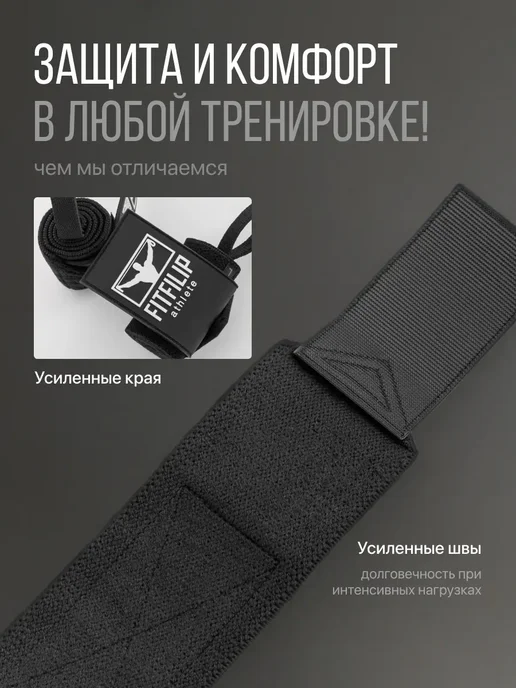 Напульсники спортивные бинты фиксатор 2 шт, 2 шт, фото 4