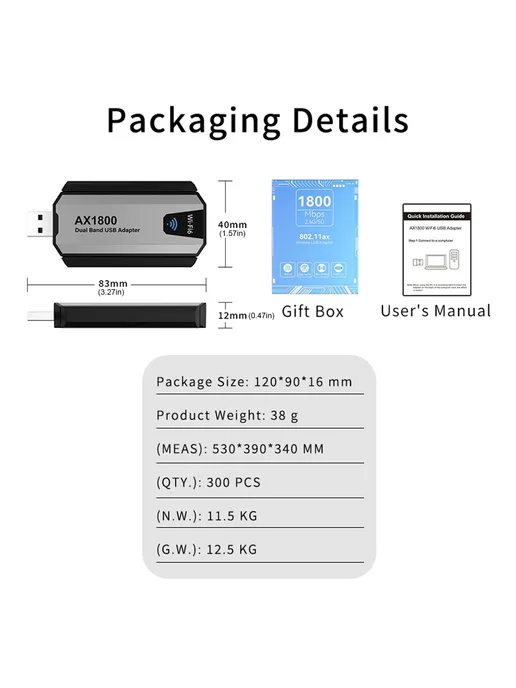 USB 3.0 Wi-Fi адаптер 1800М для ПК, быстрая связь, 1800 м, фото 7