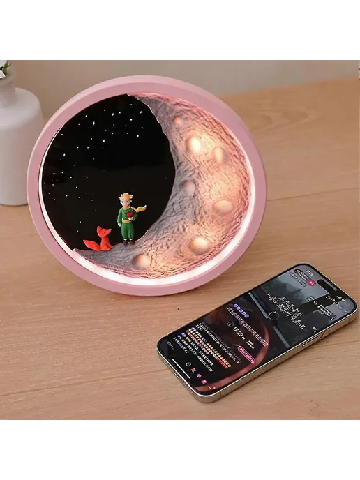 Лунный ночник с динамиком, Bluetooth Цв. Белый, белый, фото 3