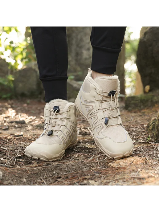 Женские мужские barefoot ботинки водонепроходимы для прогуло, бежевый, фото 6
