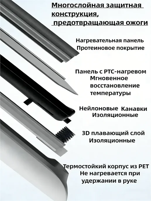 Выпрямитель для волос утюжо, серый, фото 5