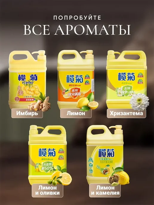 Lanju Средство для мытья посуды и овощей Лимон 2 л, 2 л, фото 6