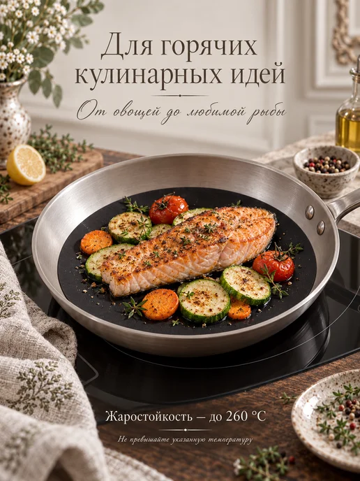 Коврик кулинарный антипригарный для сковороды 26см стекловол, вариант, фото 4