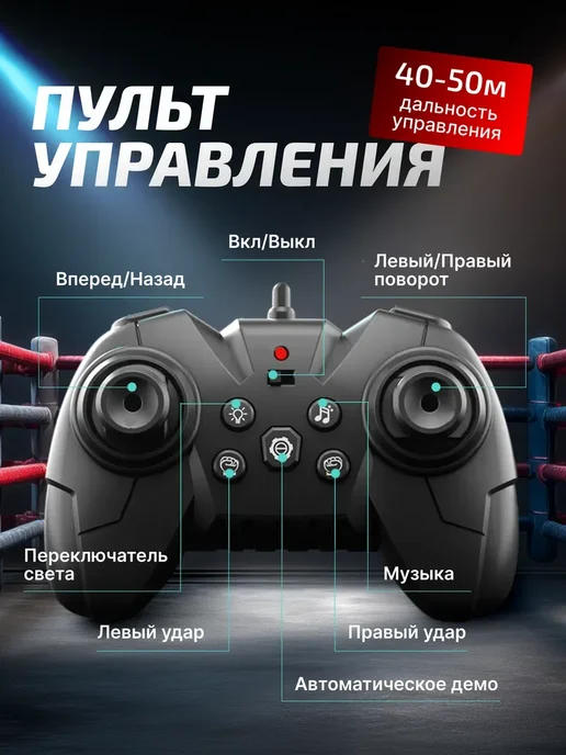 Интерактивная игрушка роботы боксеры, синий, фото 5