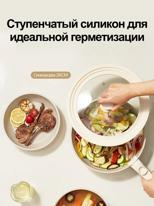 Redchef Универсальная крышка для сковороды 24 см, 26 см, 28 см, вариант, фото 4