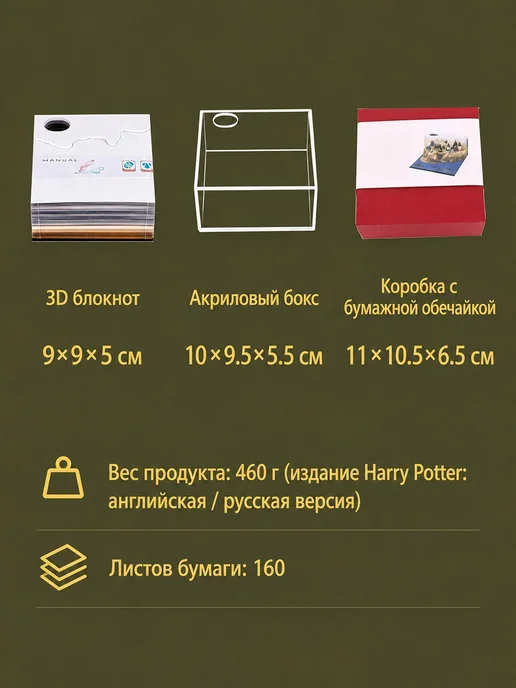 3D календарь-органайзер, памятка и светильник с домом и замк, вариант, фото 8