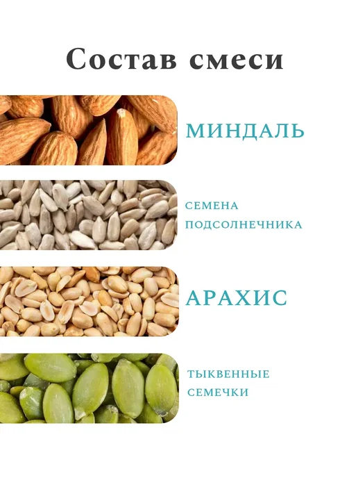 Ореховая смесь семян с миндалем, 250 гр, 250 г, фото 2