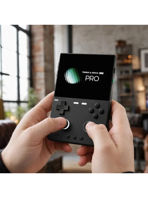 Для TRIMUI Brick Pro открытая консоль д игр (Черный), черный