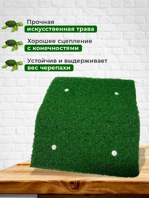 Мостик для черепах 120x200 мм + склон зеленый, прозрачный, 120x200 мм, фото 2