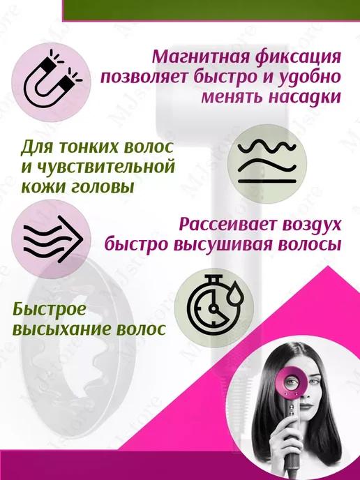 Диффузор для фена с магнитным креплением, вариант, фото 3