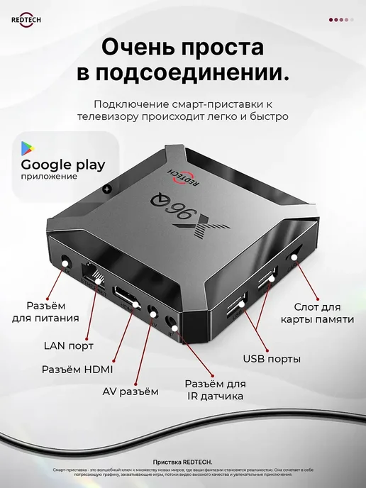 Смарт тв приставка андроид с wi-fi и интернет, вариант, фото 6