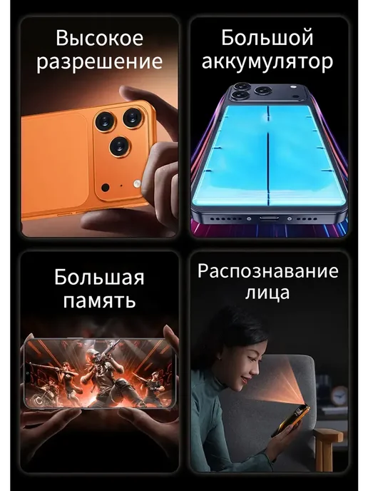 Смартфон Pro Max I17 Pro Max 512 ГБ, голубой, фото 4