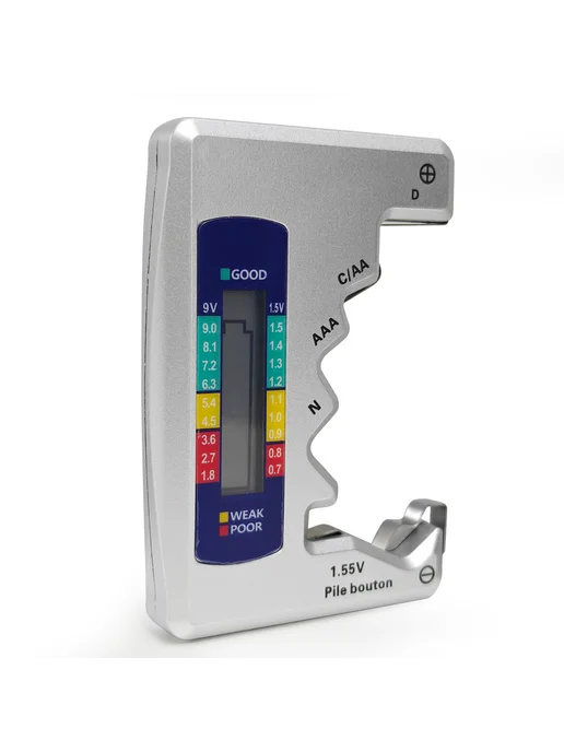 Тестер батарей LCD, измеритель ёмкости, цифровой для batteri, серый, фото 5