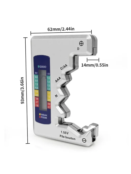 Тестер батарей LCD, измеритель ёмкости, цифровой для batteri, серый, фото 8