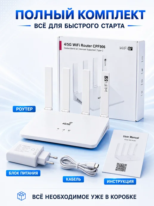 Маршрутизатор 4G 5G CPF906 с Wi-Fi 6+, 4 г, 5 г, фото 2