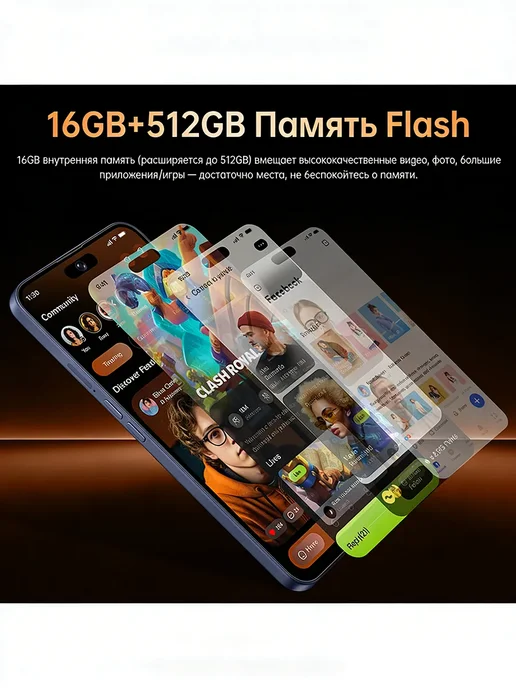 Смартфон Pro Max Iphonc 17 Pro Max 12/512 ГБ, фиолетовый, фото 8