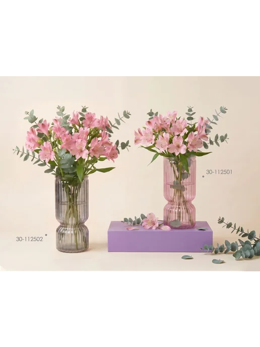 PERFECTO LINEA Ваза для цветов Orchid стеклянная 24х11 см, 24x11 см, фото 3