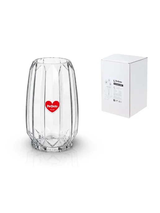 PERFECTO LINEA Ваза для цветов Beloved стеклянная 20х10 см, 20x10 см, фото 2