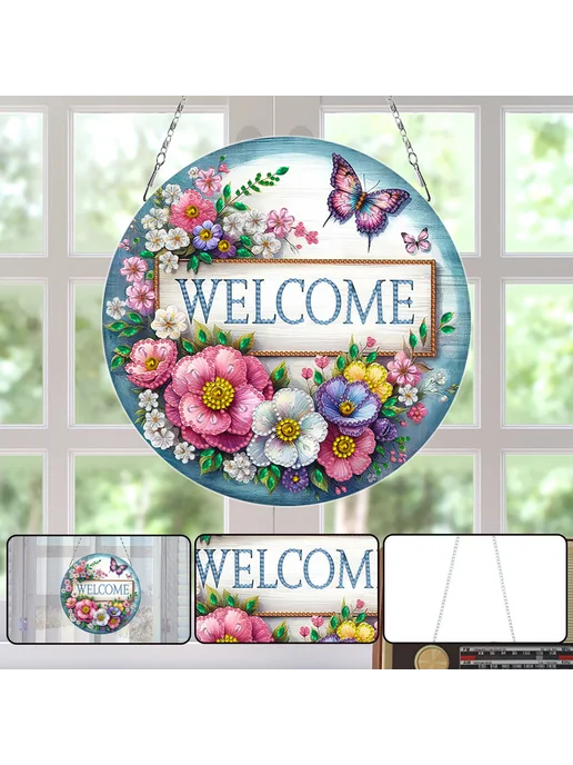 Набор для DIY 2D алмазной мозаики с цветами, 24x24см, 24x24 см, фото 2