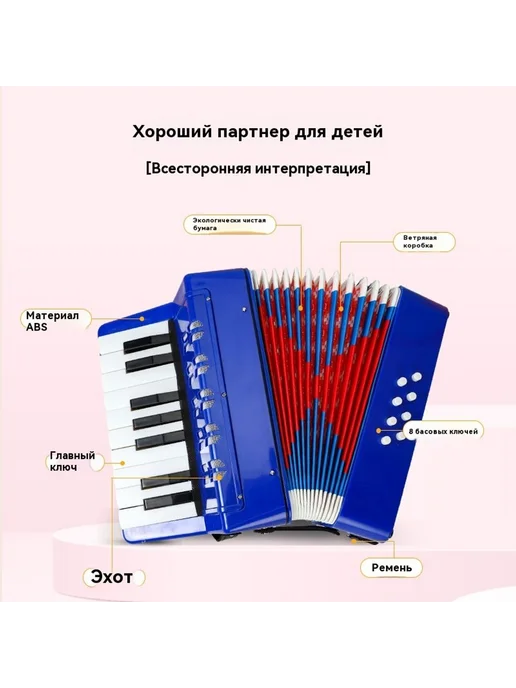 Детский аккордеон для начинающих музыкальных инструментов, вариант, фото 3