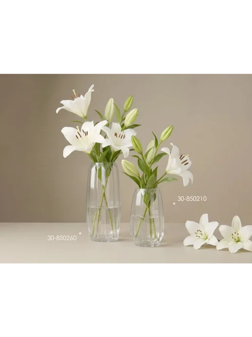 PERFECTO LINEA Ваза для цветов Beloved стеклянная 20х10 см, 27x10 см, фото 3