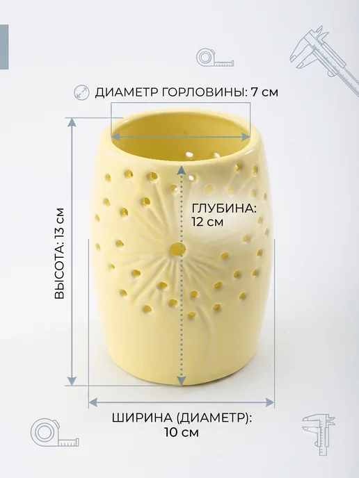 Hill & Mill Подставка для кухонных принадлежностей "Летний день", желтый, фото 2
