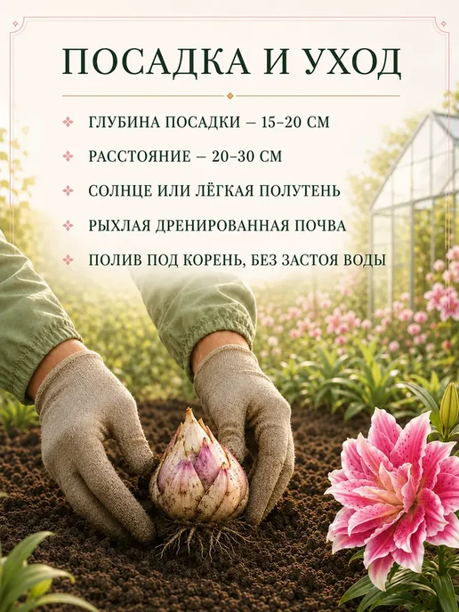 Питомник "Витаминка" Лилия махровая Зефир, луковица, белый, фото 3