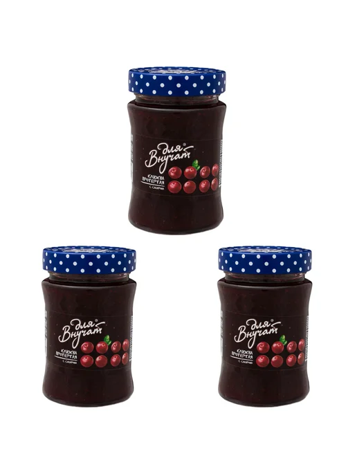 Абрико Клюква протертая с сахаром, 320 г, 3 шт, 320 г