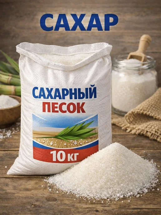 Сахар, сахарный песок 10кг, 10 кг