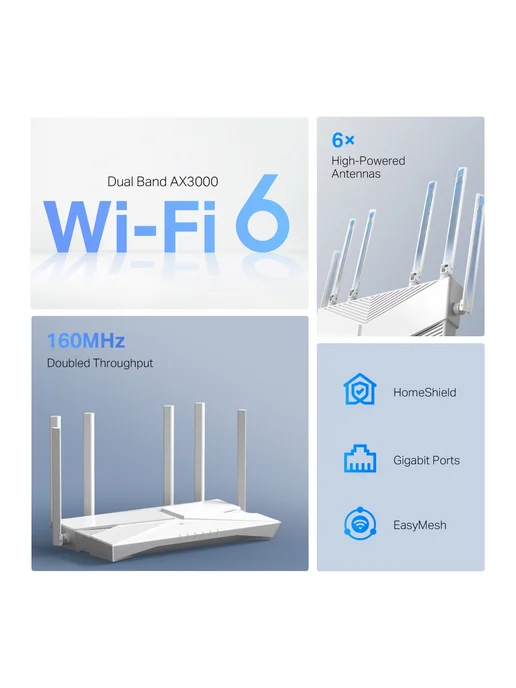 TP-link Роутер Wi-Fi Archer AX56, белый, фото 5
