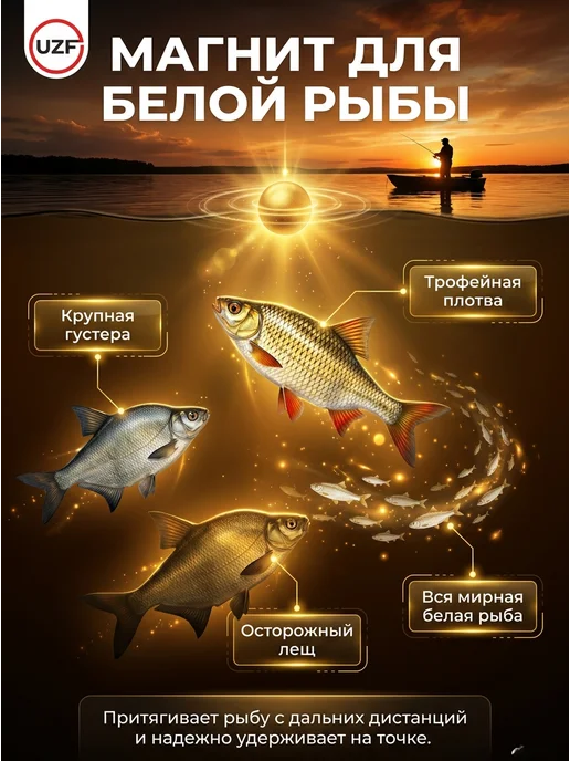 UZF Рыболовная прикормка Плотва 1 пачка, вариант, фото 2